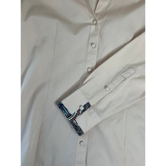 Brooks Brothers Fitted Pink Button-Up Top Collared Long Sleeve Office Workwear 8 - Picture 4 of 7